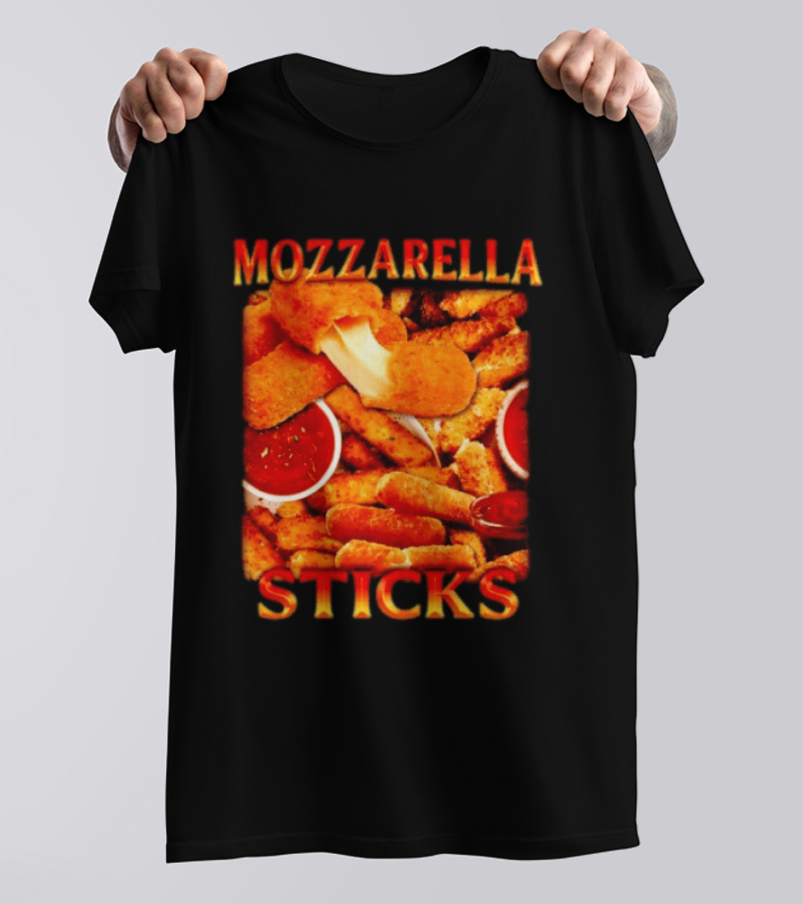 Mozzarella Sticks Gooey Cheese And Marinara Snack T-Shirt