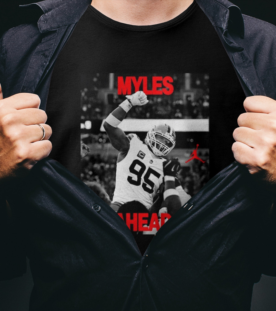 Myles Garrett Cleveland Browns 95 X Jordan Myles Ahead T-Shirt