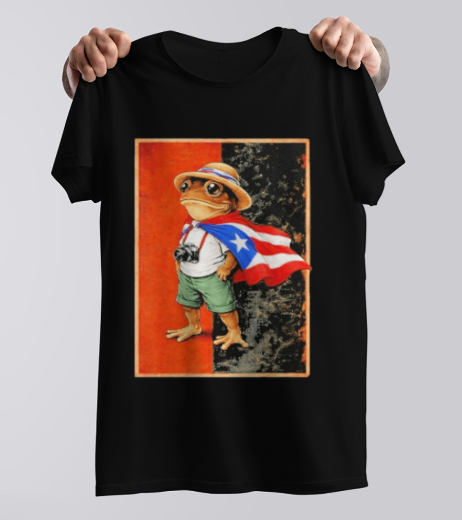 Coqui Frog Boricua Puerto Rican Flag Taino Heritage T-Shirt