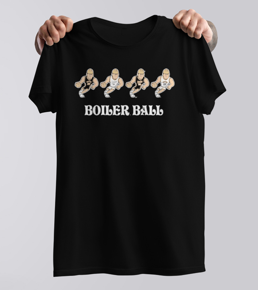 Purdue Boilermakers Boiler Ball Basketball Cartoon Characters T-Shirt