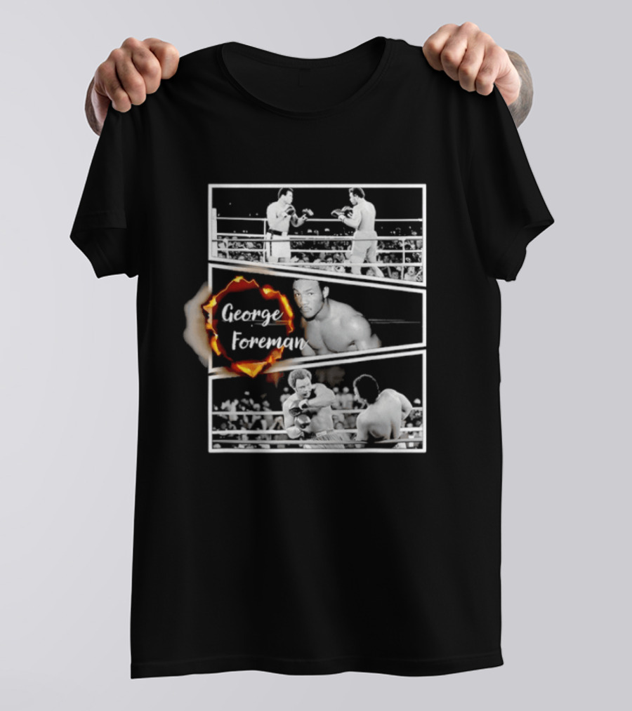 George Foreman Boxing Legend Iconic Fight Moments T-Shirt