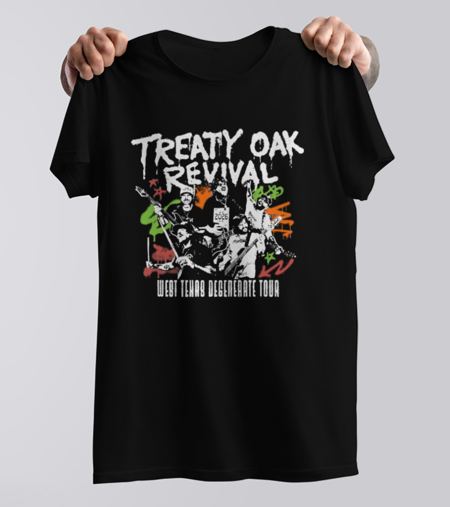 Treaty Oak Revival 2026 West Texas Degenerate Tour T-Shirt