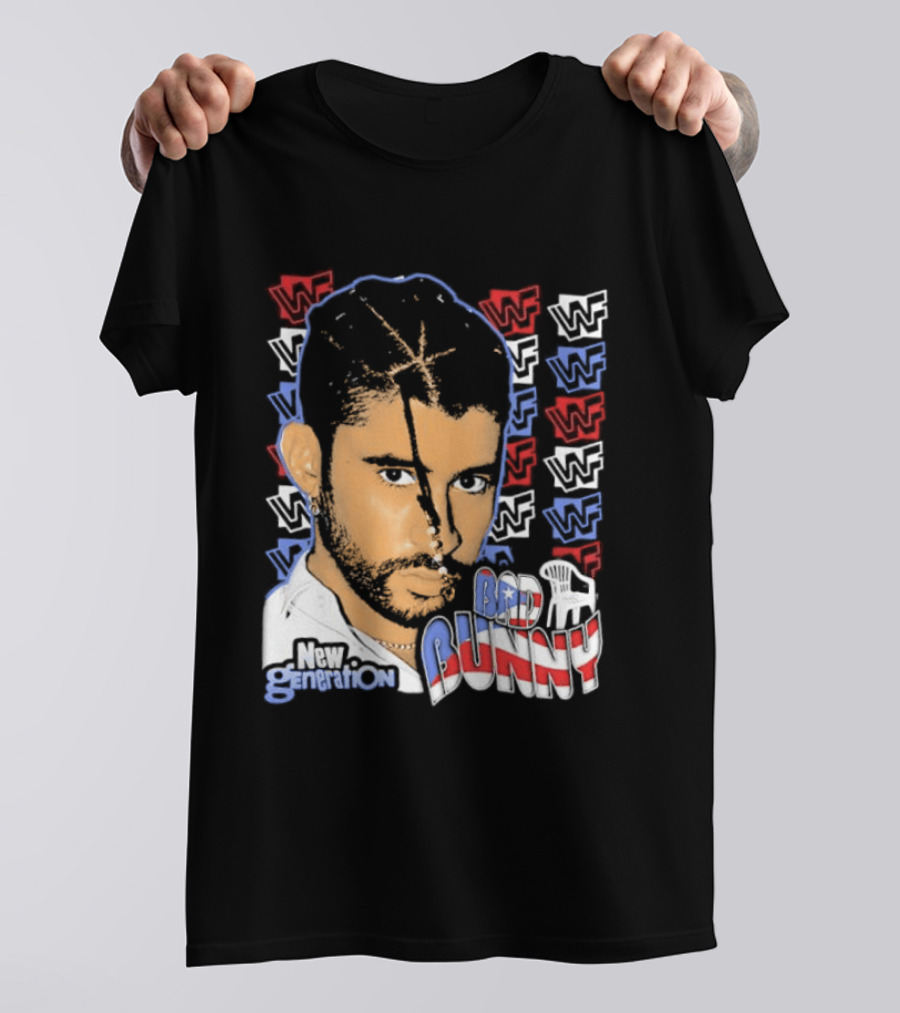 WWE Bad Bunny WWF New Generation Iconic Superstar T-Shirt