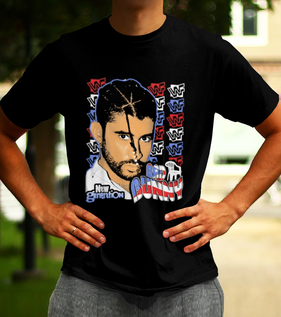 WWE Bad Bunny WWF New Generation Iconic Superstar T-Shirt