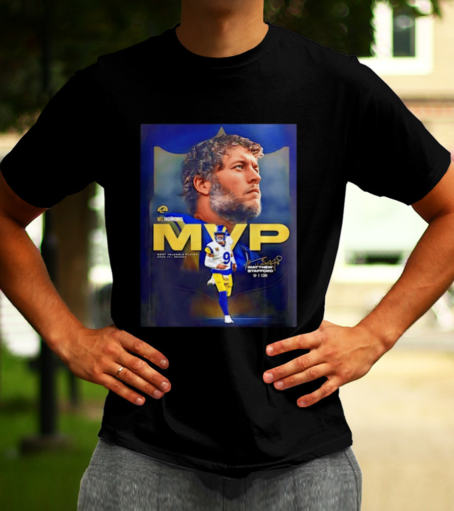 NFL Honors MVP Matthew Stafford Los Angeles Rams 2025 Most Valuable Player T-Shirt