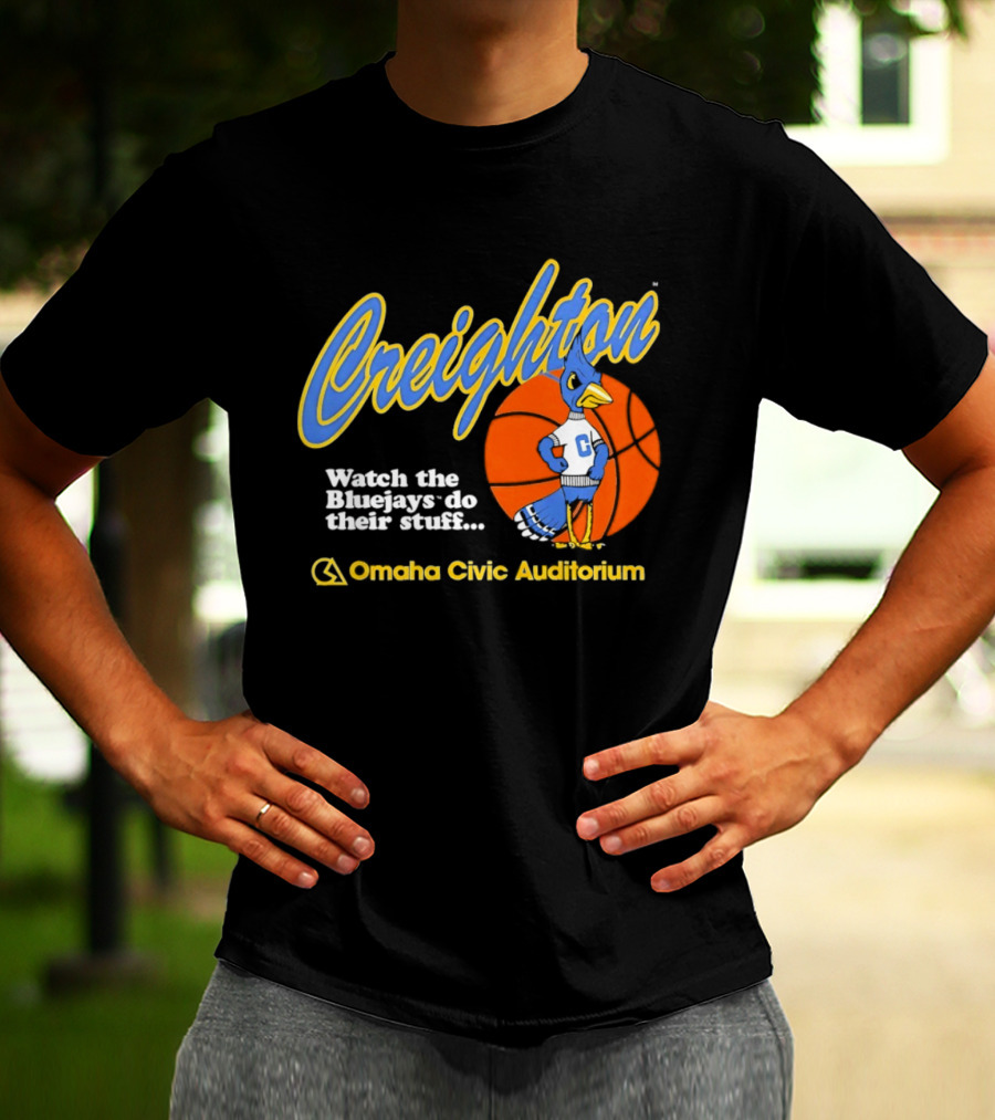 Creighton The Bluejays Do Their Stuff Omaha Civic Auditorium T-Shirt