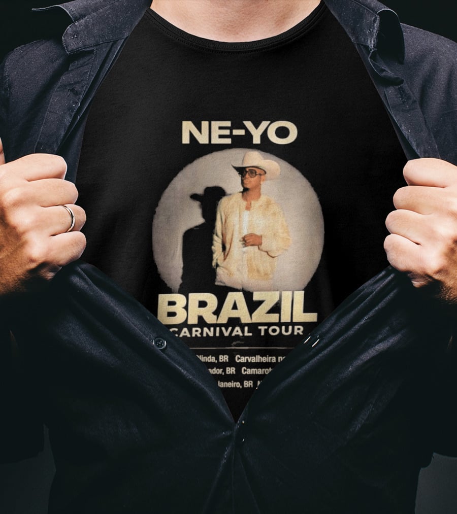 Ne Yo Brazil Carnival Tour 2026 Olinda Salvador Rio De Janeiro Dates T-Shirt