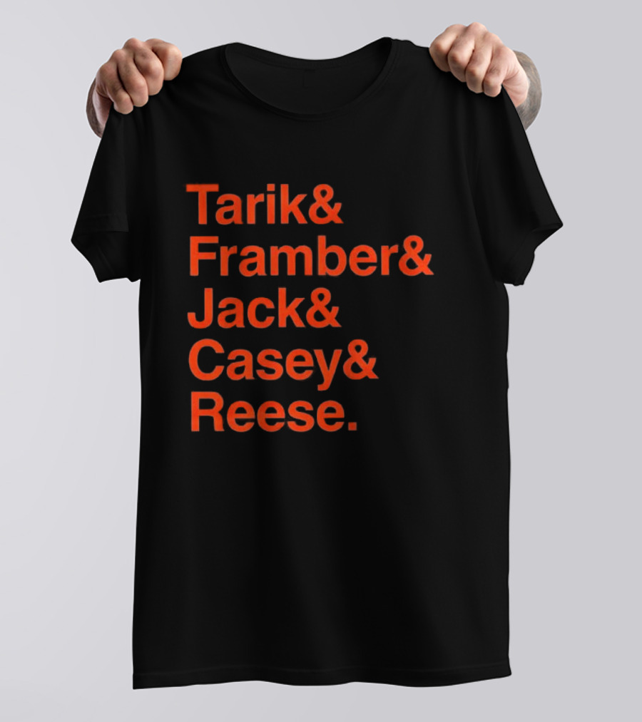 Detroit Tigers Tarik Framber Jack Casey Reese Player Names T-Shirt