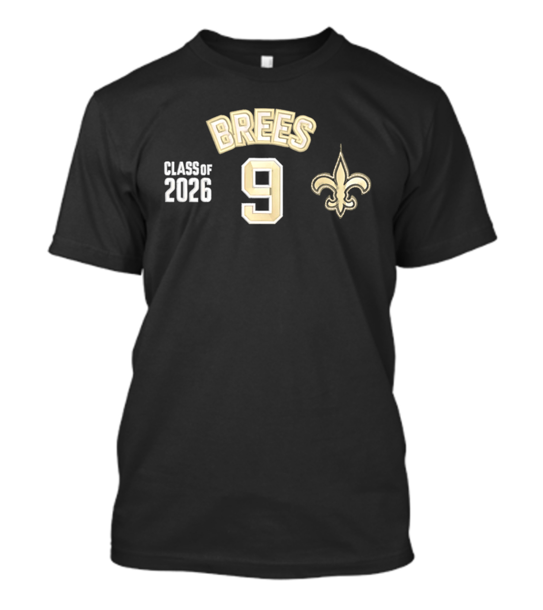 Brees 9 Class Of 2026 Fleur De Lis T-Shirt