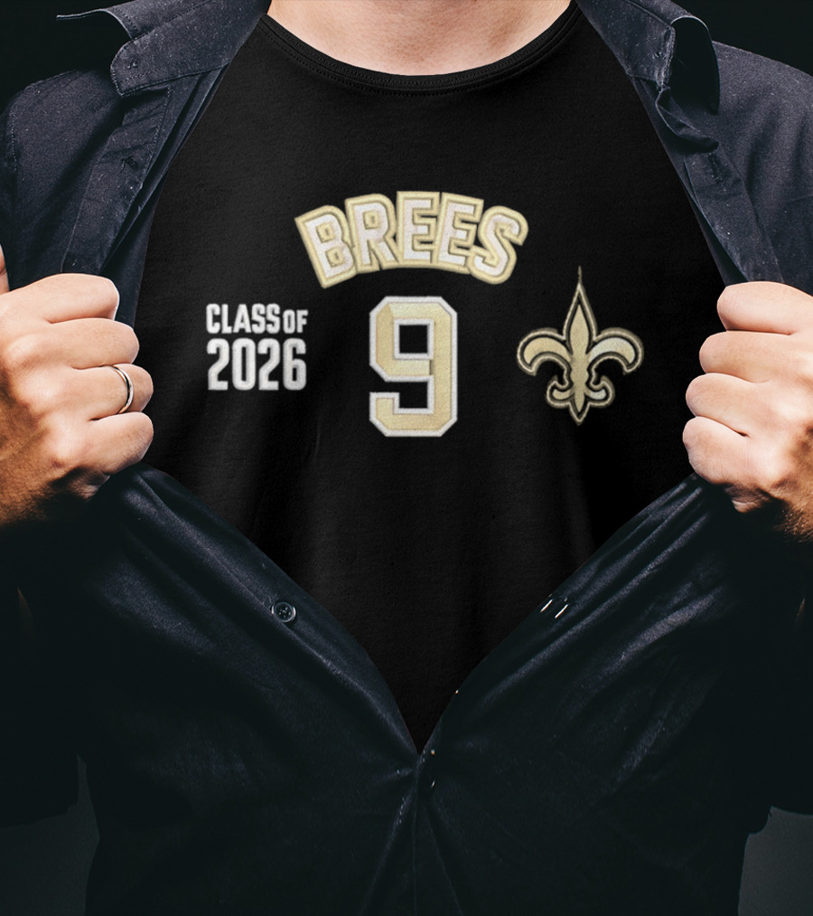 Brees 9 Class Of 2026 Fleur De Lis T-Shirt