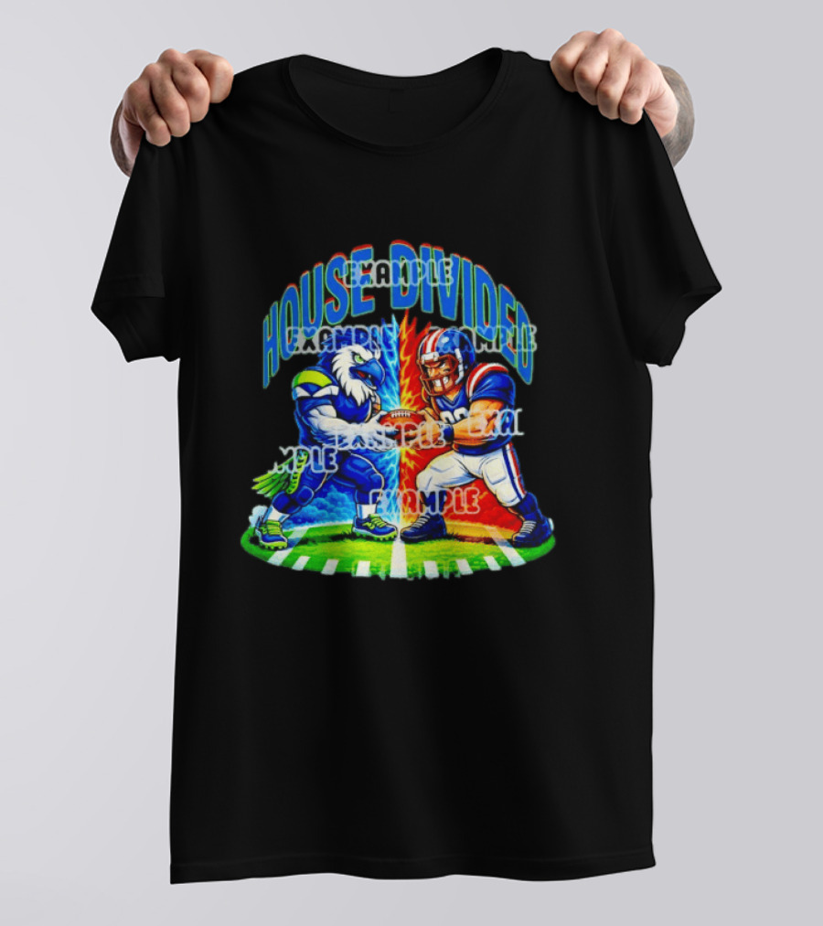 House Divided Seattle Seahawks Vs Football Rivalry Clash T-Shirt