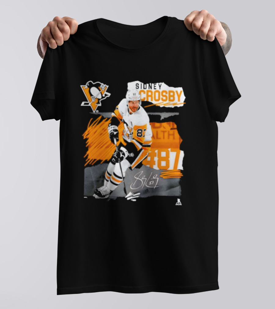 Pittsburgh Penguins Sidney Crosby 87 Fresh Ice Hockey Legend T-Shirt