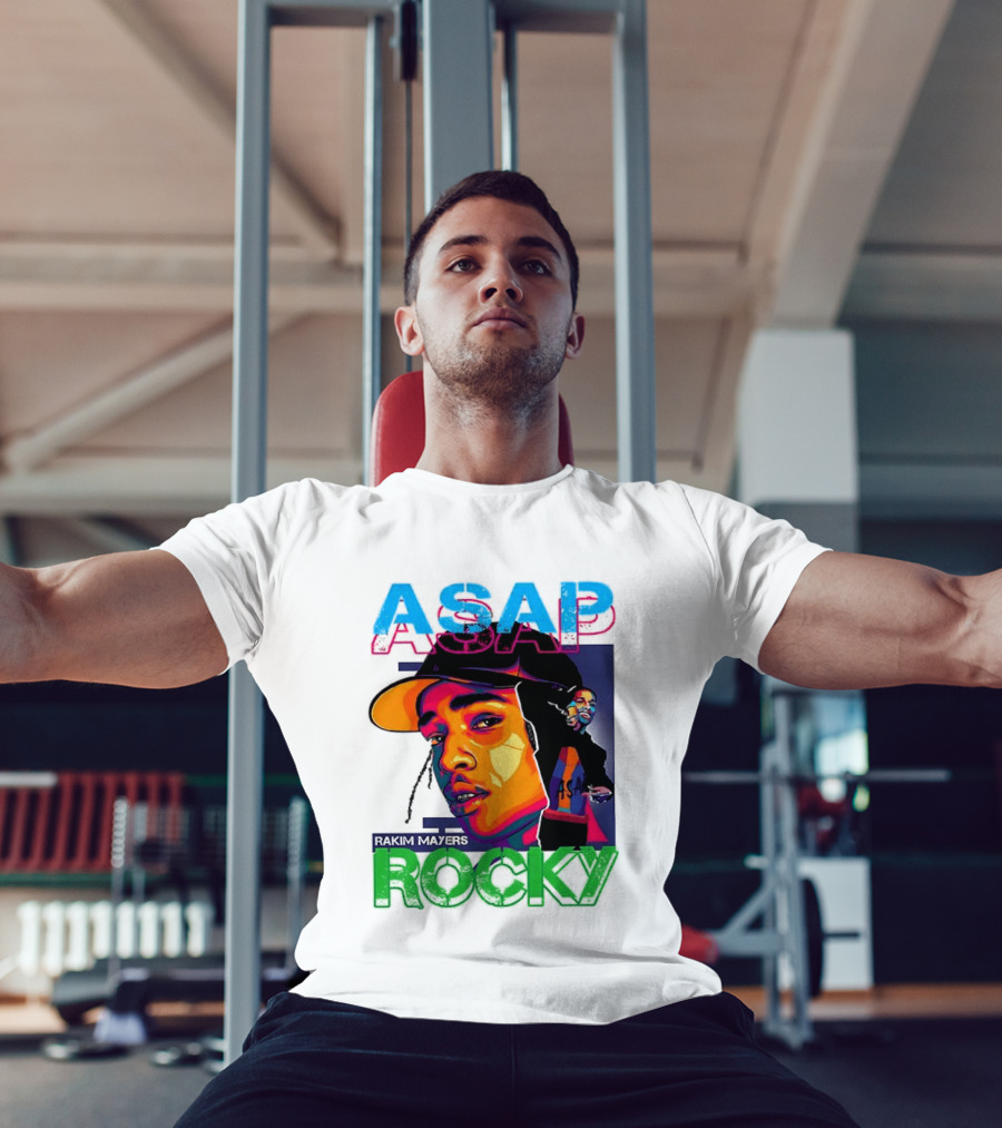 ASAP Rocky Rakim Mayers Hip Hop Street Art Bold Pop Color Aesthetic T-Shirt