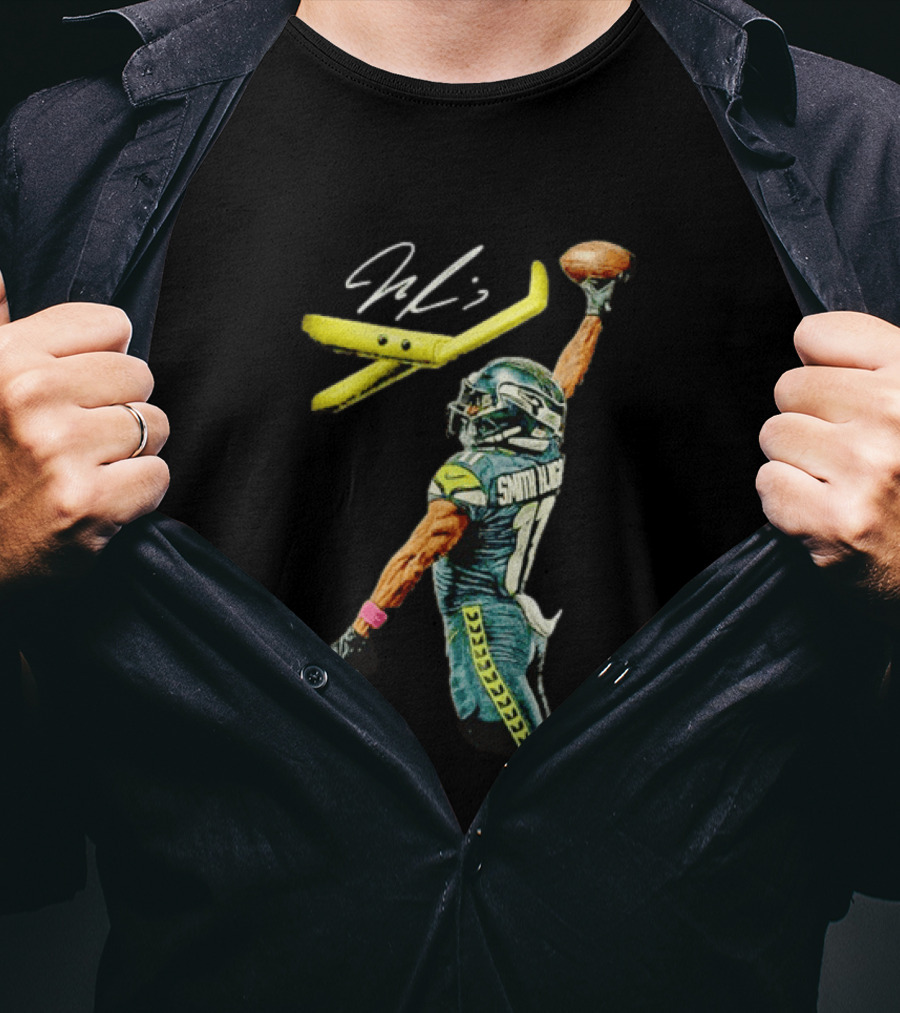 Jaxon Smith Njigba Dunking Football Goalpost Seahawks 11 JSN T-Shirt