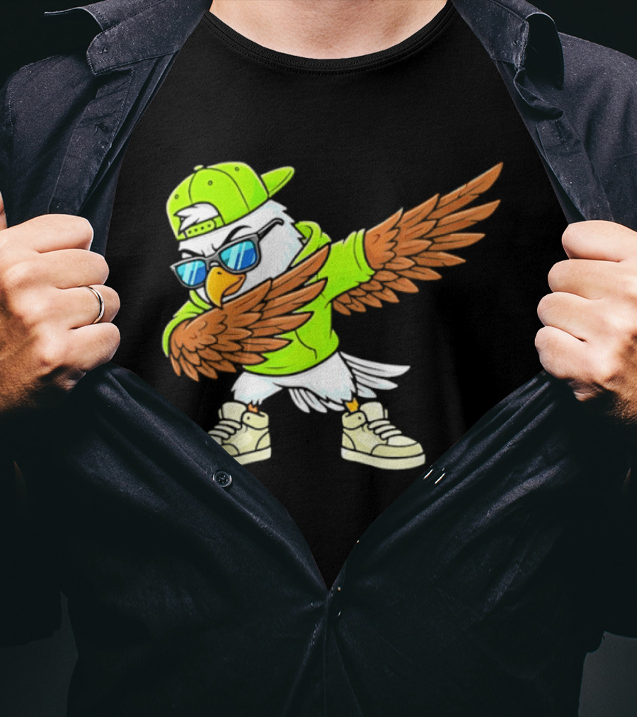 Seattle Seahawks Dabbing Hip Hop Eagle Fan T-Shirt