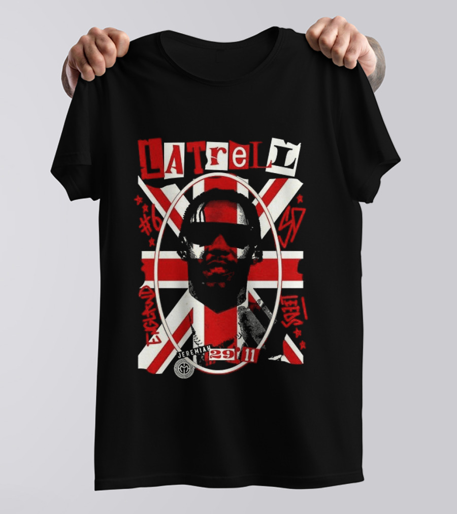 Latrell Davis San Diego State Aztecs NCAA Basketball UK Union Flag 29 11 T-Shirt