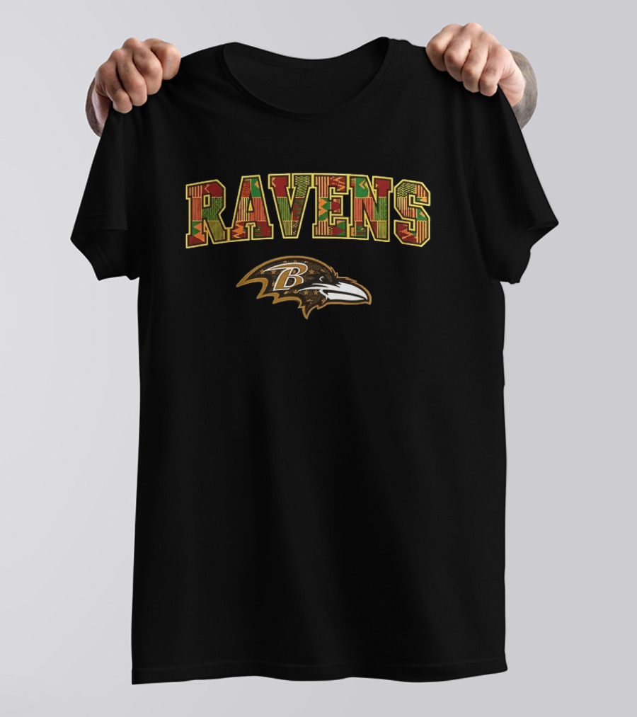 Baltimore Ravens African Pattern Black History Pride T-Shirt