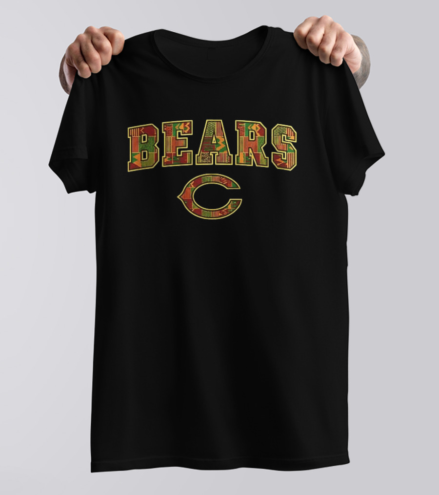 Bears C Logo Patchwork Style Chicago 100 Years Excellence T-Shirt