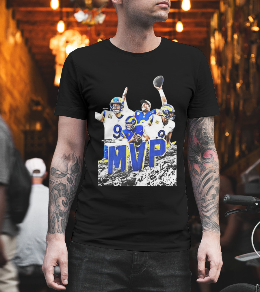 Matthew Stafford Los Angeles Rams MVP 2025 Number 9 Football T-Shirt