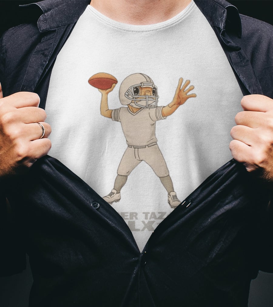 Bad Bunny X Super Tazon Football Quarterback Anime T-Shirt