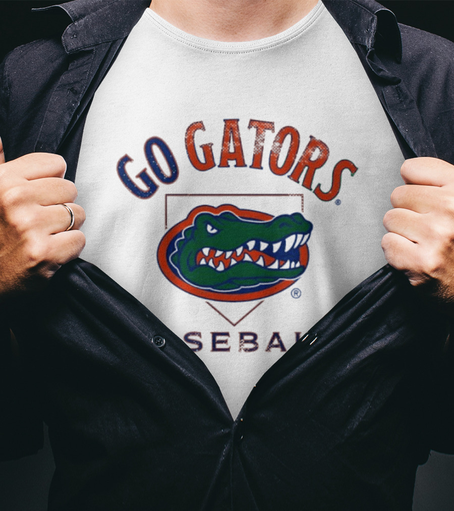 Go Gators Florida Baseball Team Home Plate T-Shirt