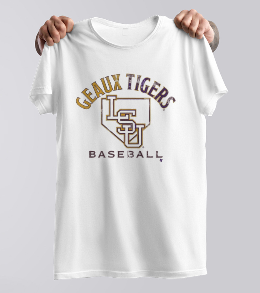 LSU Geaux Tigers Baseball Home Plate T-Shirt