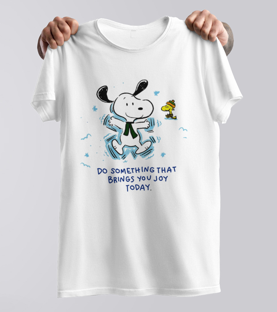 Snoopy Do Something That Brings You Joy Today Winter Fun With Woodstock T-Shirt