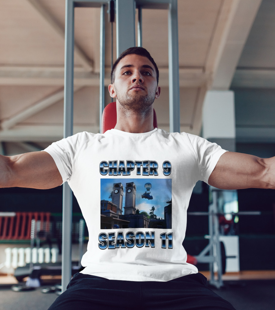 Chapter 9 Season 11 Tower Scene Floating Bus T-Shirt