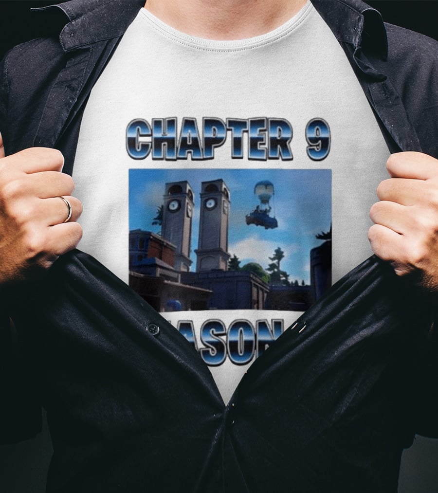 Chapter 9 Season 11 Tower Scene Floating Bus T-Shirt