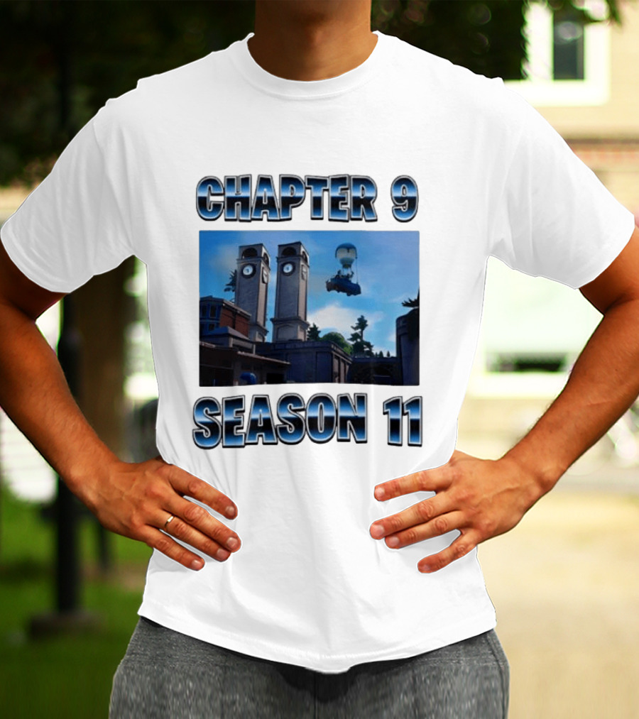 Chapter 9 Season 11 Tower Scene Floating Bus T-Shirt