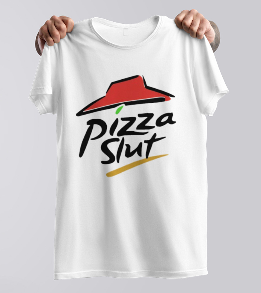 Pizza Slut Parody With Iconic Red Hat T-Shirt
