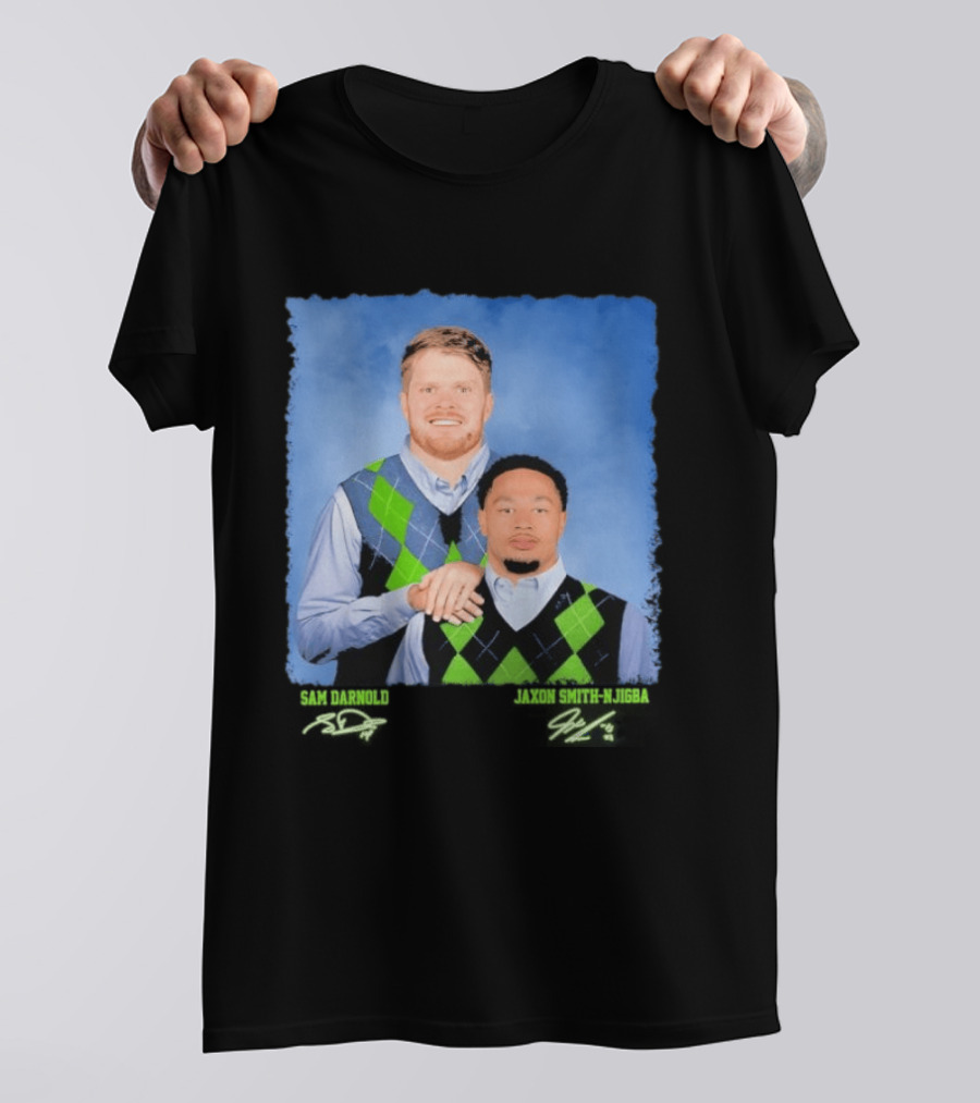 Darnold Smith Step Bros Style Football Duo Signatures T-Shirt