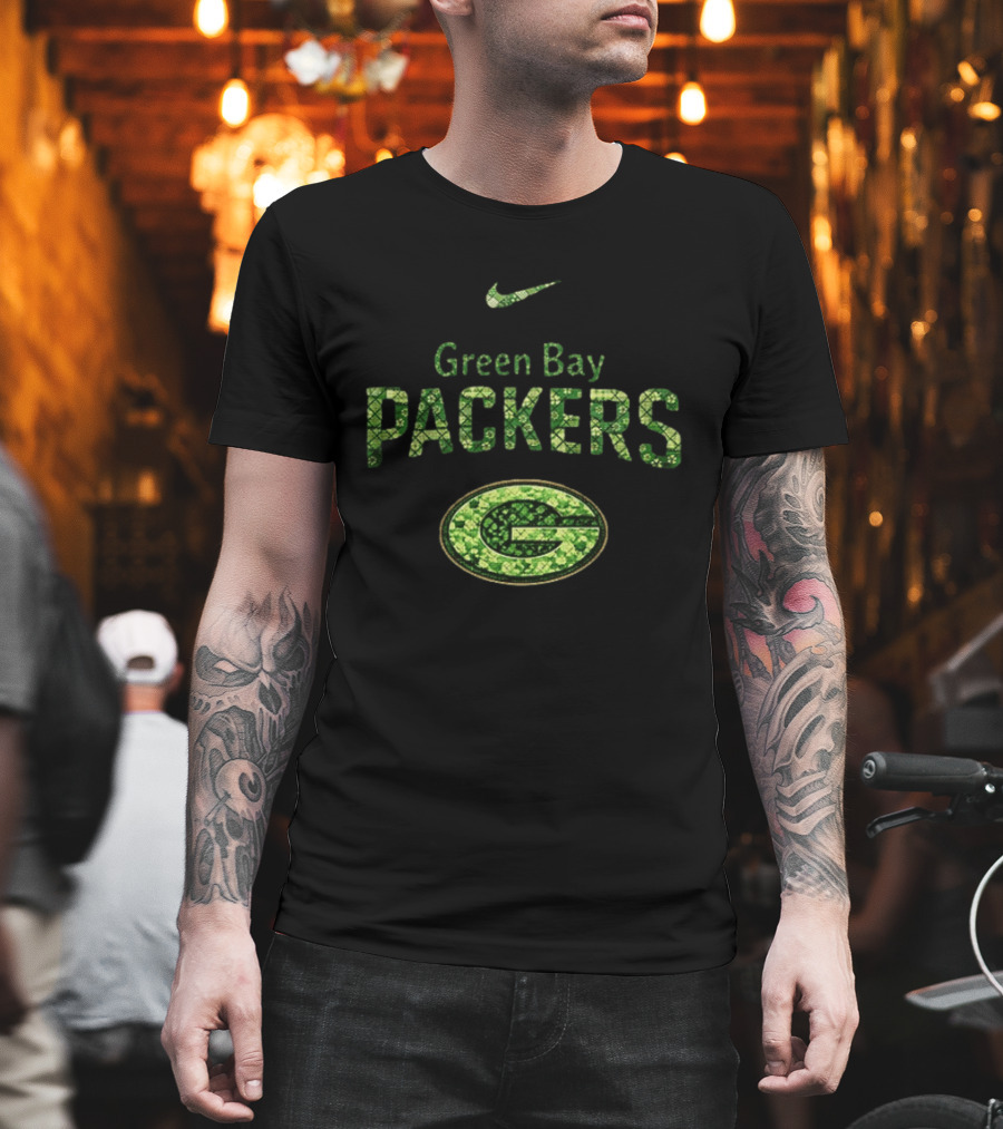 Green Bay Packers Snoopy Who Needs Luck Nike Collaboration T-Shirt