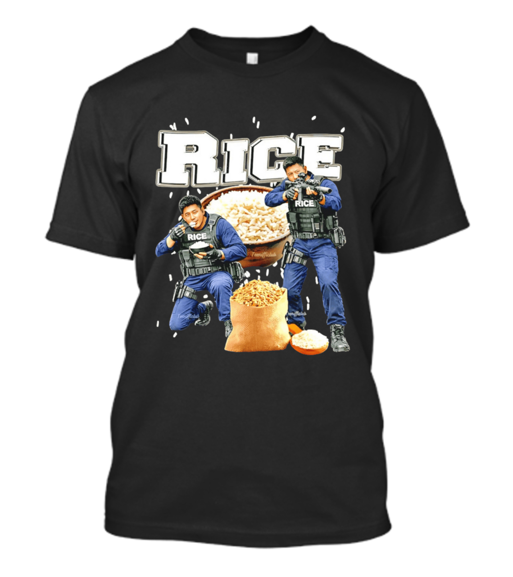 Rice Ice Police Tactical Humor T-Shirt