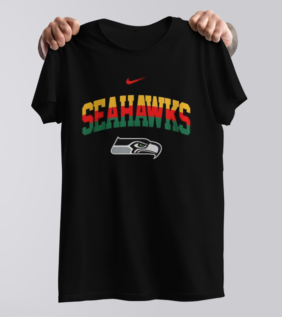Seattle Seahawks Black History 100th Anniversary Nike Seahawks T-Shirt