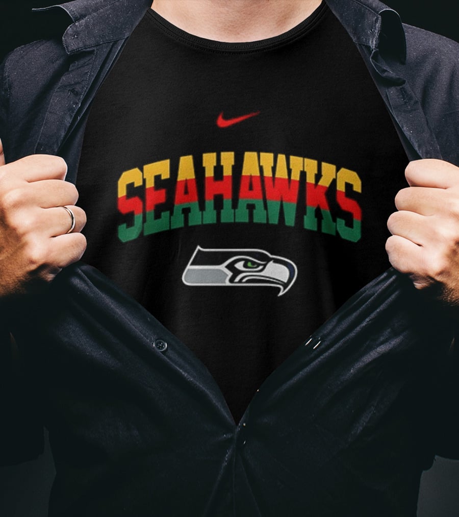 Seattle Seahawks Black History 100th Anniversary Nike Seahawks T-Shirt