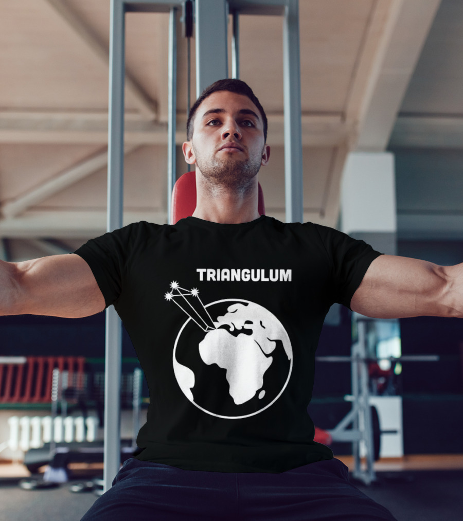 Triangulum Constellation Over Earth Globe T-Shirt