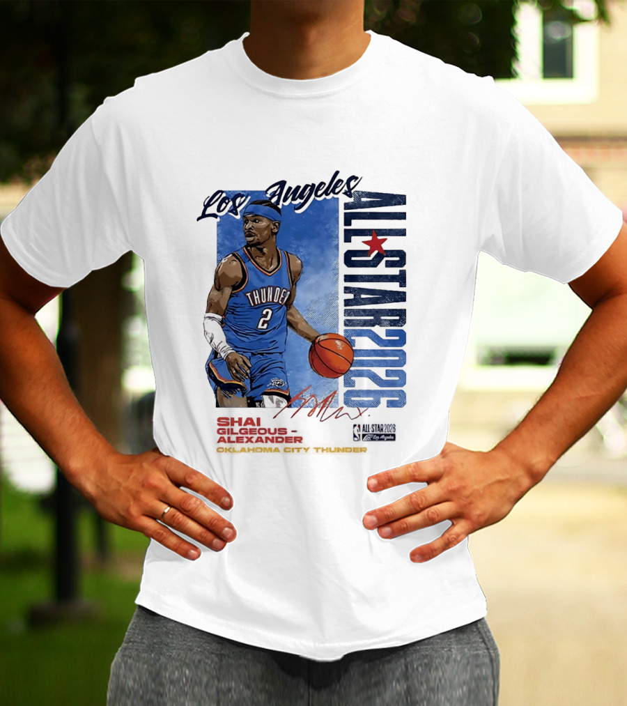 Los Angeles All Star 2026 Shai Gilgeous Alexander Oklahoma City Thunder T-Shirt