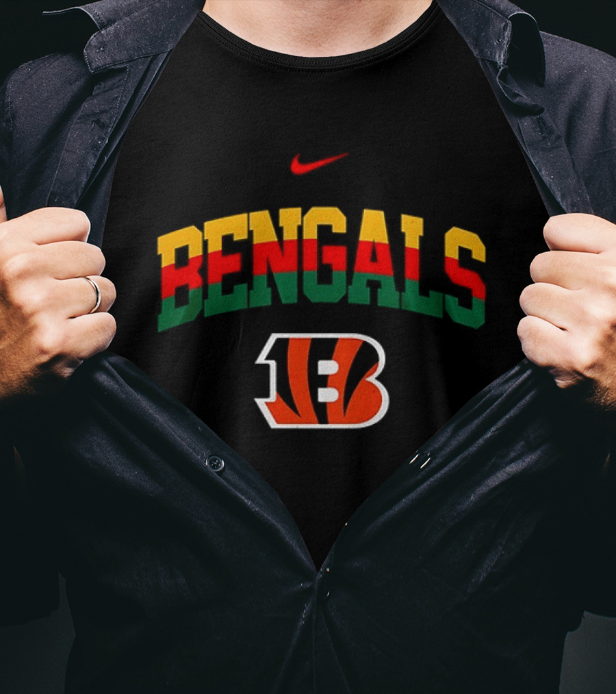 Cincinnati Bengals Black History 100th Anniversary Nike Bengals B T-Shirt