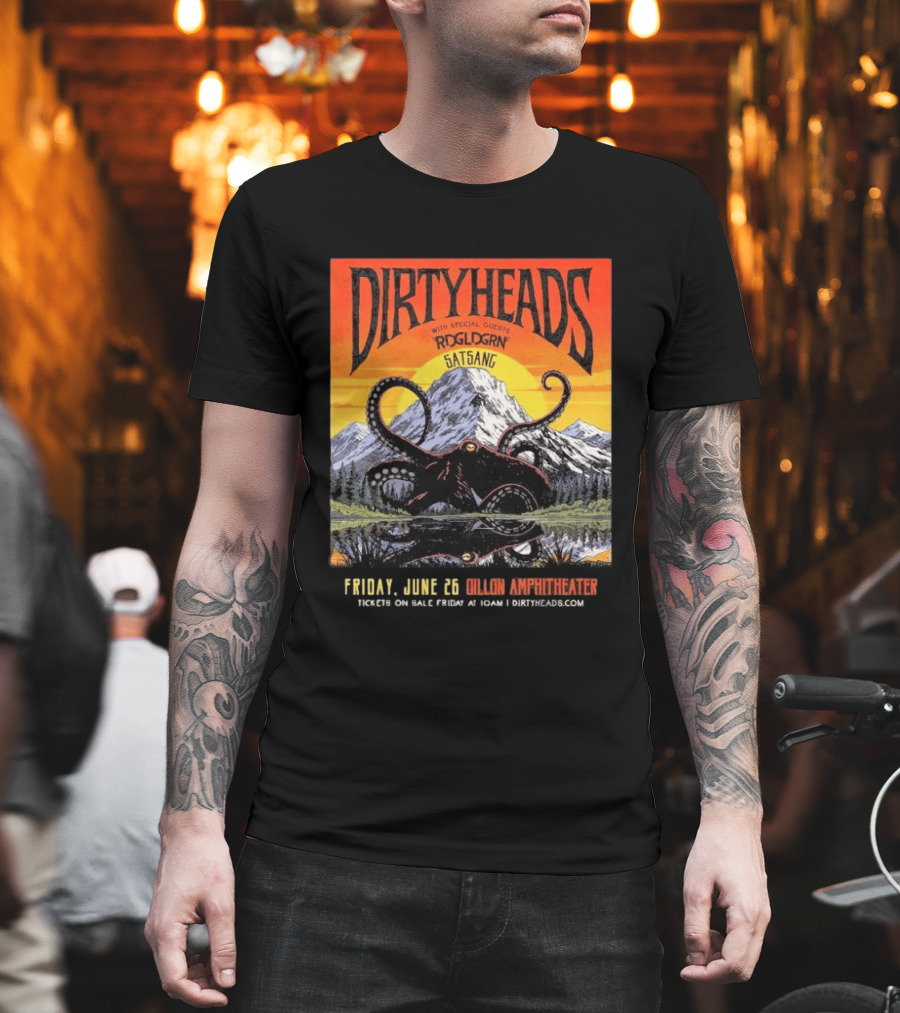 Dirty Heads Live June 26 2026 Dillon Amphitheater Colorado Featuring RDGLDGRN Satsang T-Shirt