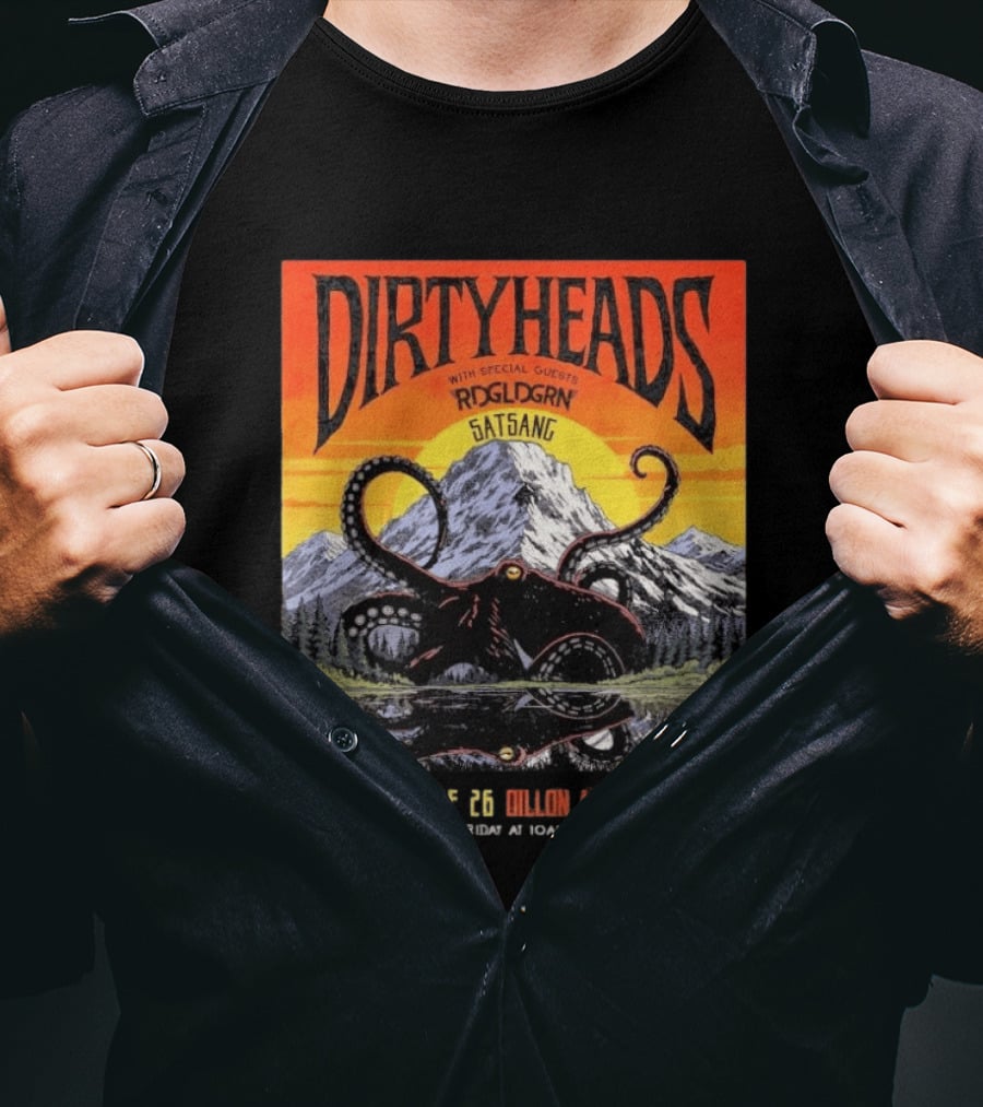 Dirty Heads Live June 26 2026 Dillon Amphitheater Colorado Featuring RDGLDGRN Satsang T-Shirt