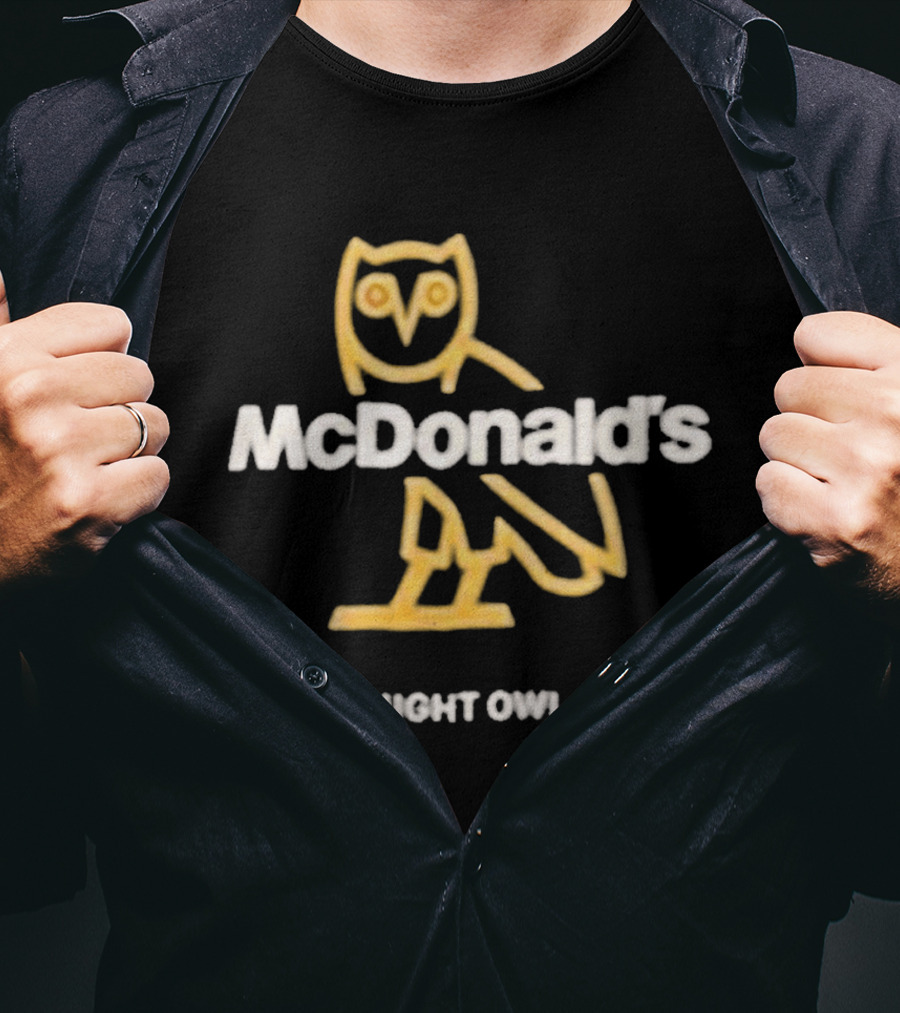 Drake X McDonald's Owl Where Night Owls Land Collaboration T-Shirt