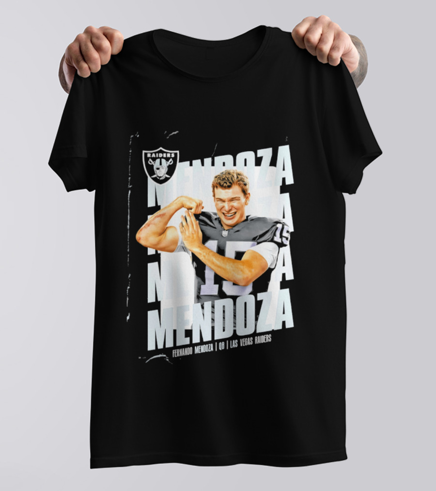 Las Vegas Raiders Fernando Mendoza Quarterback 15 Mendoza T-Shirt
