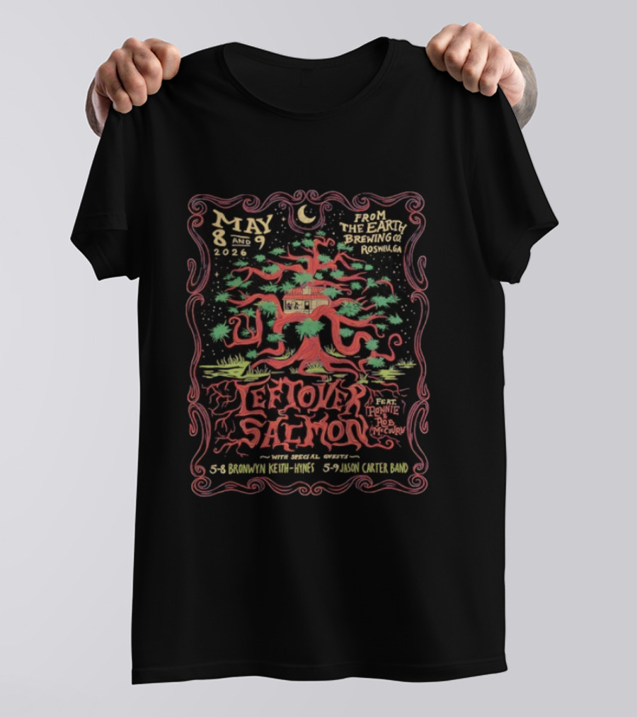 Leftover Salmon From The Earth Brewing Co Roswell GA May 8 9 2026 Featuring Ronnie McCoury And Jason Carter Band T-Shirt