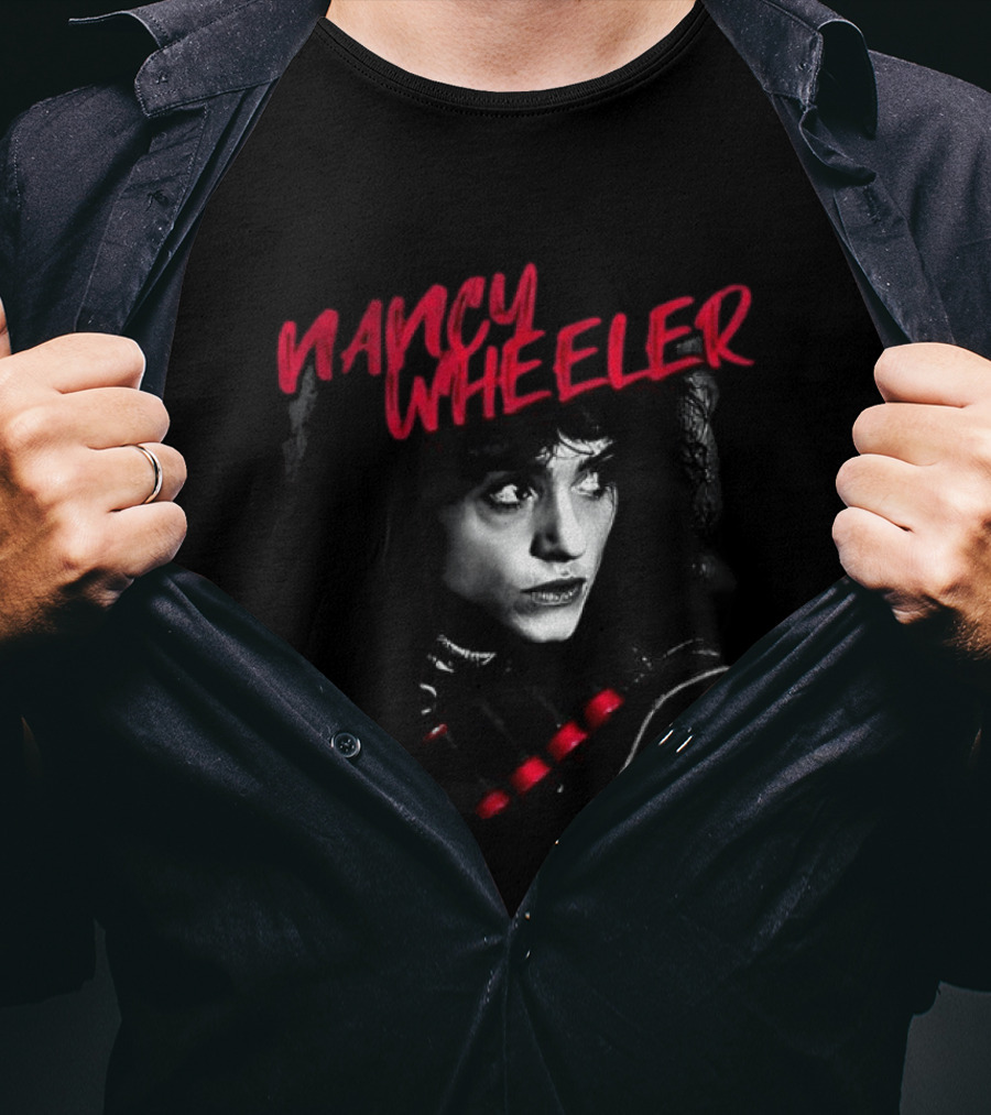 Nancy Wheeler Stranger Things Black And White T-Shirt