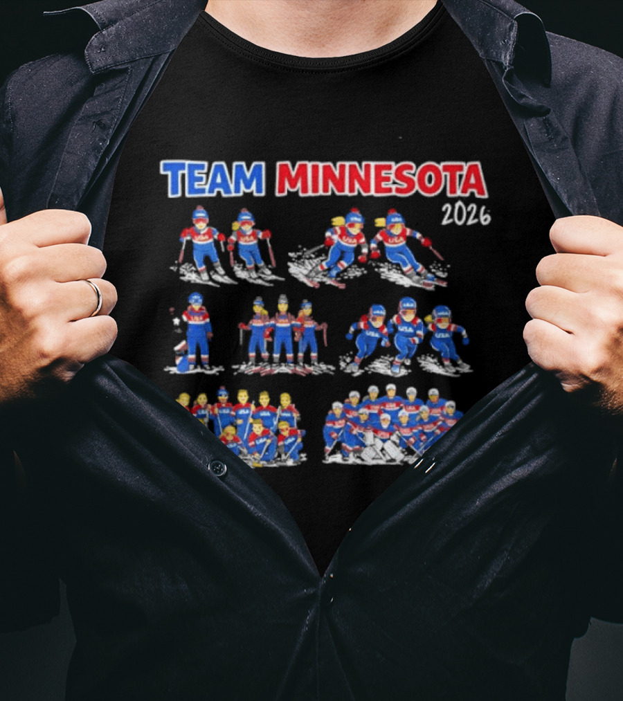 Team Minnesota 2026 Ice Hockey Players And Teams T-Shirt