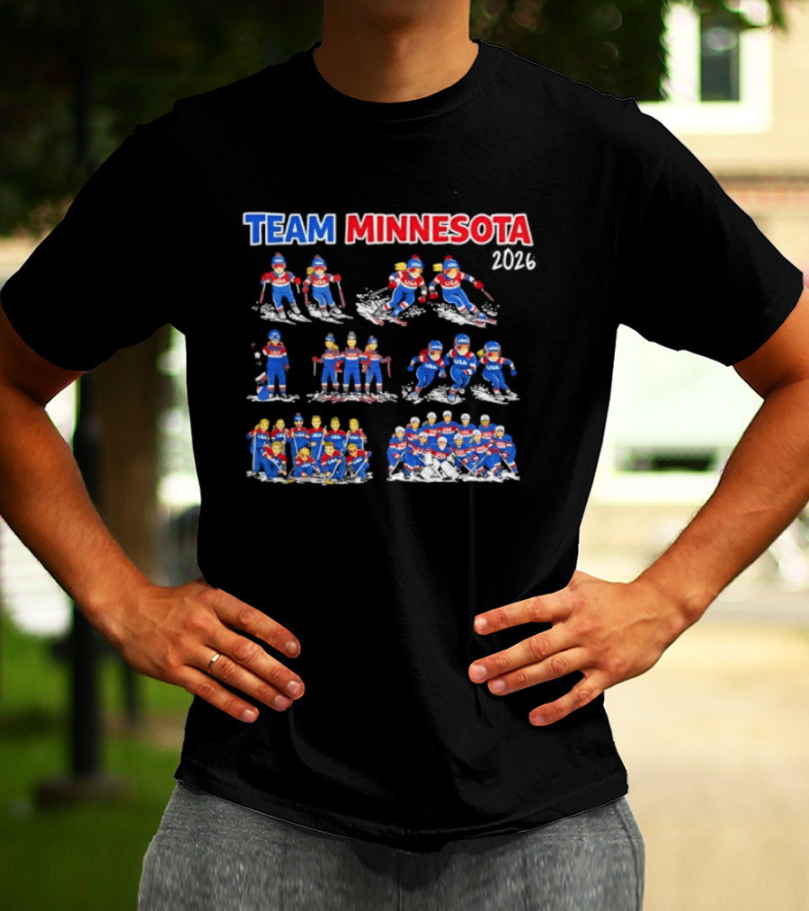 Team Minnesota 2026 Ice Hockey Players And Teams T-Shirt