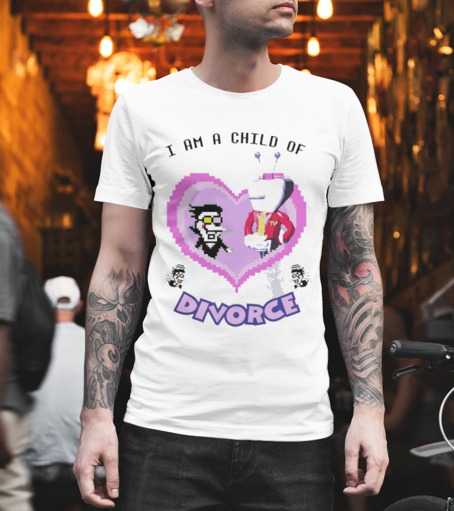 I Am A Child Of Divorce Heart Spamton Tenna Pixel T-Shirt