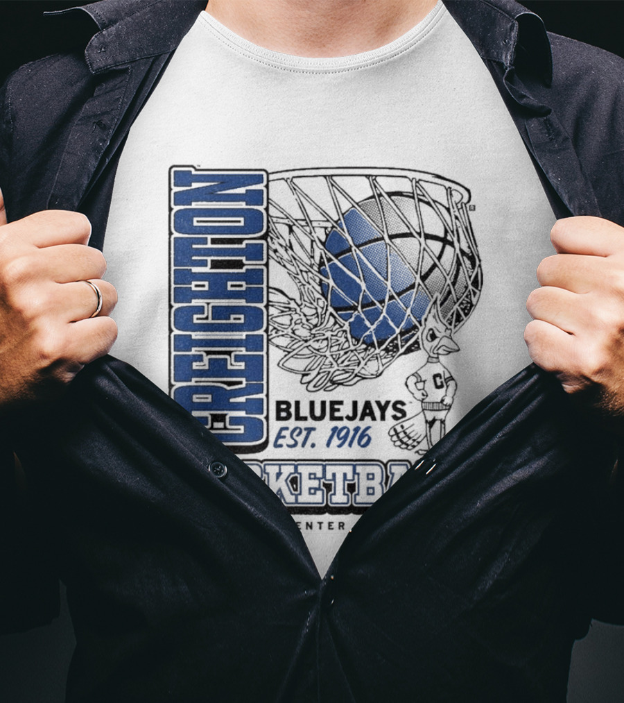 Creighton Bluejays Basketball Est. 1916 CHI Health Center Omaha NE T-Shirt