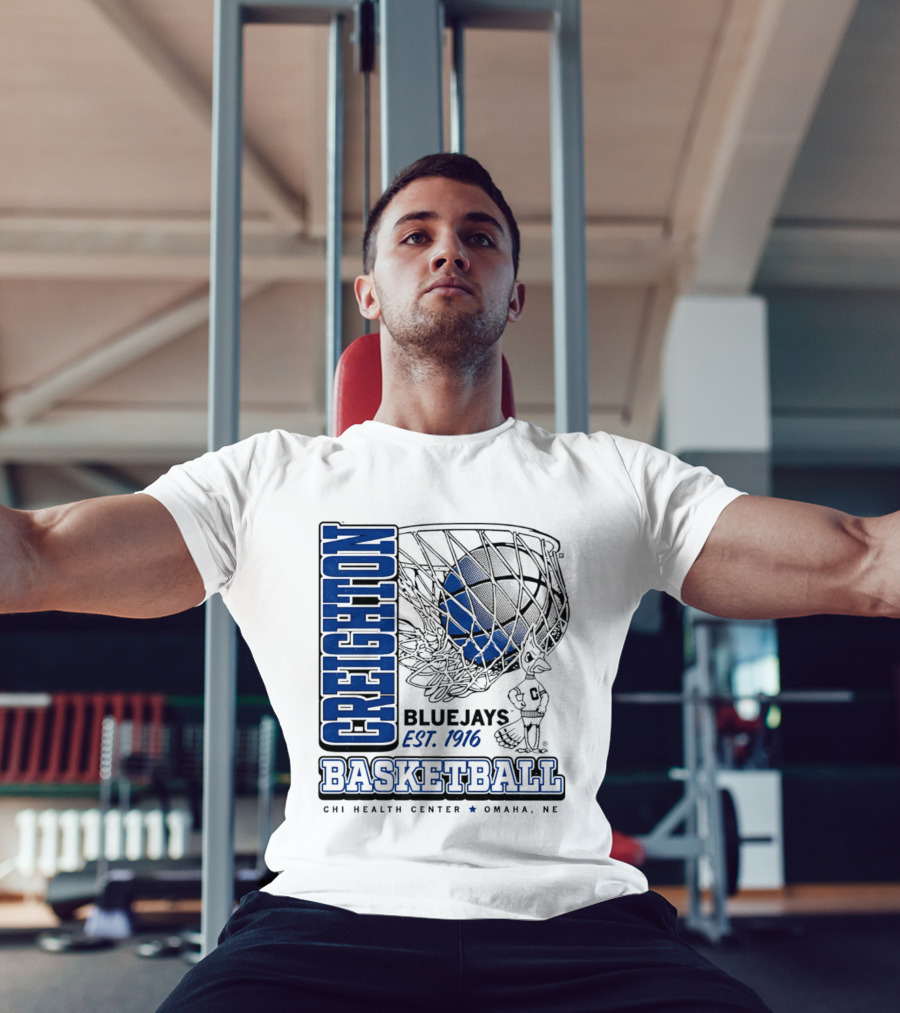 Creighton Bluejays Basketball Est 1916 CHI Health Center Omaha Nebraska T-Shirt